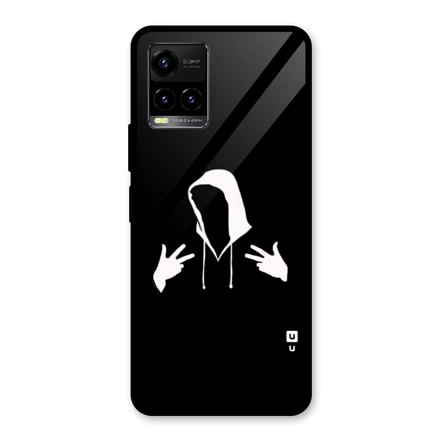 Cool Hoodie Silhouette Glass Back Case for Vivo Y21T