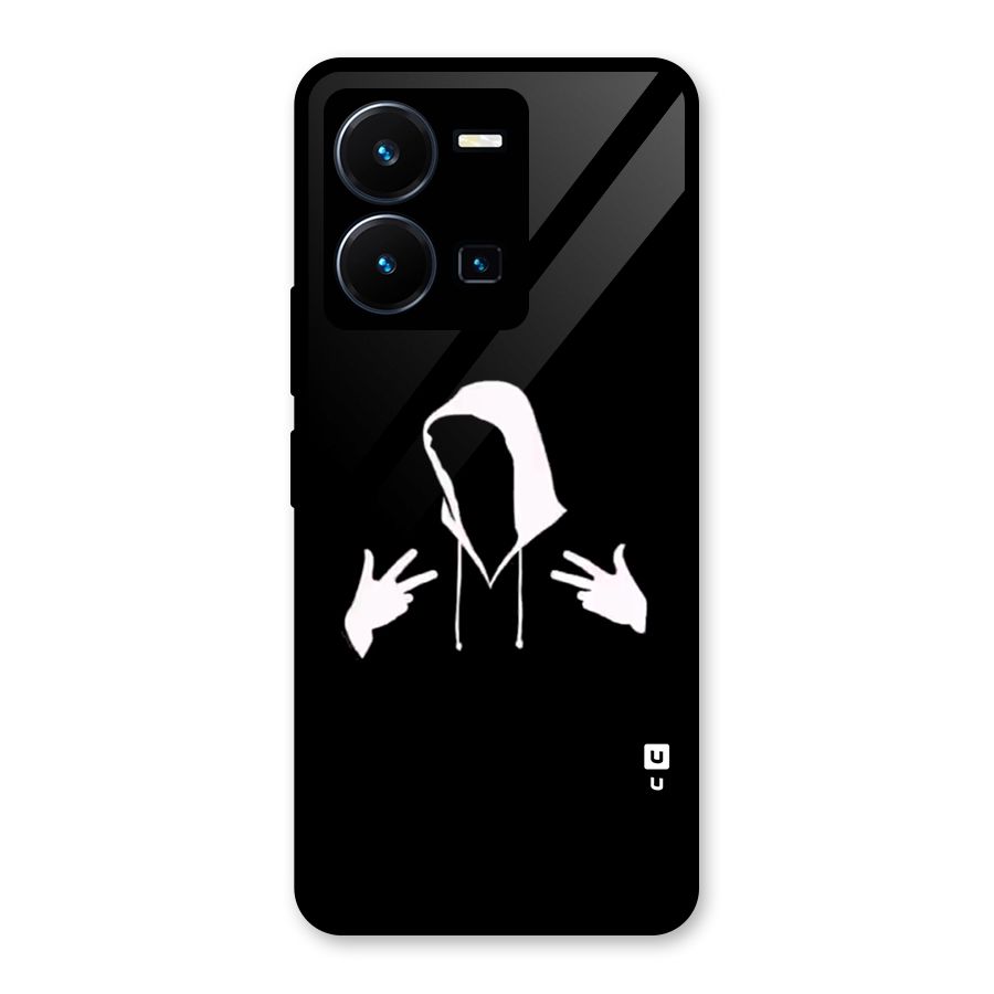Cool Hoodie Silhouette Glass Back Case for Vivo Y35