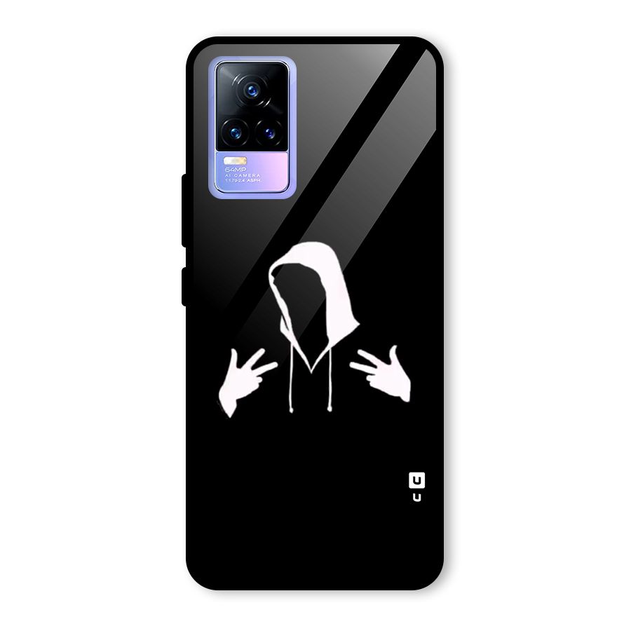 Cool Hoodie Silhouette Glass Back Case for Vivo Y73