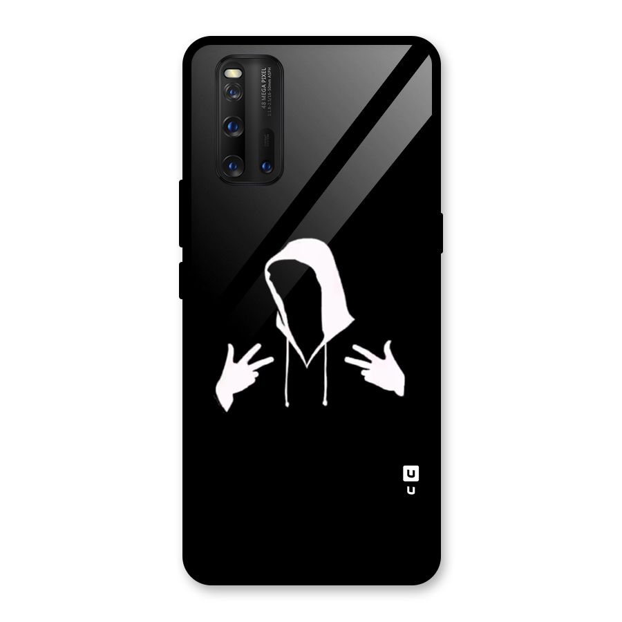 Cool Hoodie Silhouette Glass Back Case for Vivo iQOO 3