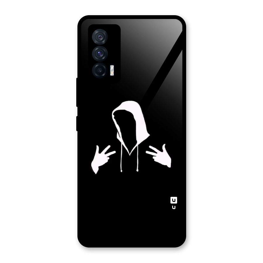 Cool Hoodie Silhouette Glass Back Case for Vivo iQOO 7 5G