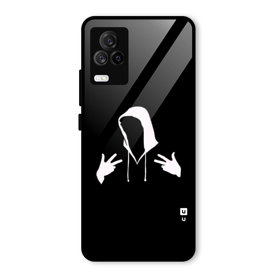Cool Hoodie Silhouette Glass Back Case for Vivo iQOO 7 Legend 5G