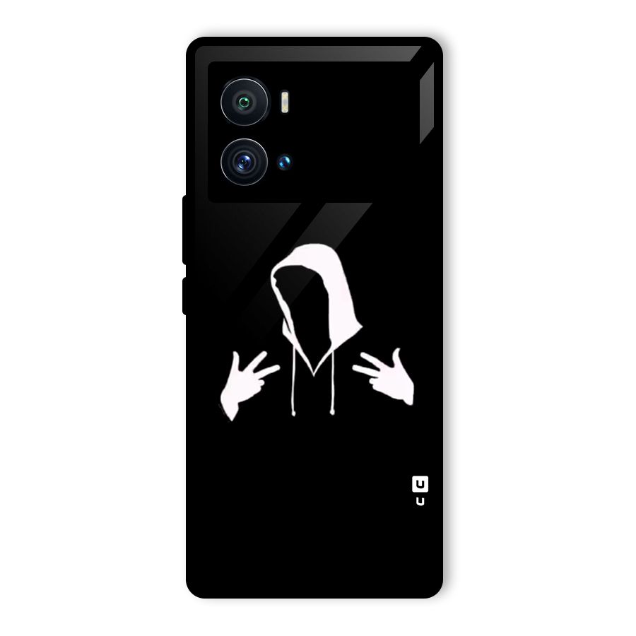 Cool Hoodie Silhouette Glass Back Case for Vivo iQOO 9 Pro
