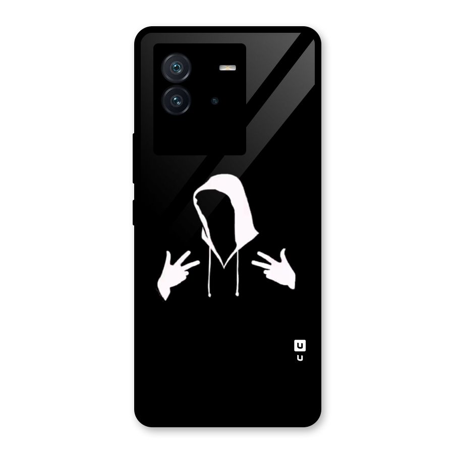 Cool Hoodie Silhouette Glass Back Case for Vivo iQOO Neo 6 5G