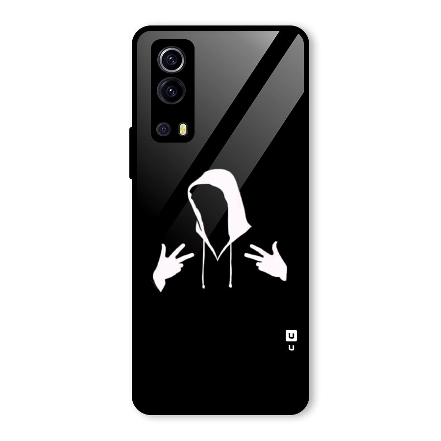Cool Hoodie Silhouette Glass Back Case for Vivo iQOO Z3