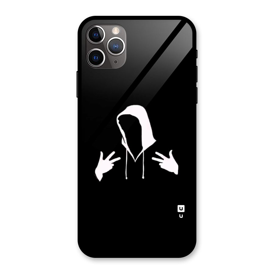 Cool Hoodie Silhouette Glass Back Case for iPhone 11 Pro Max