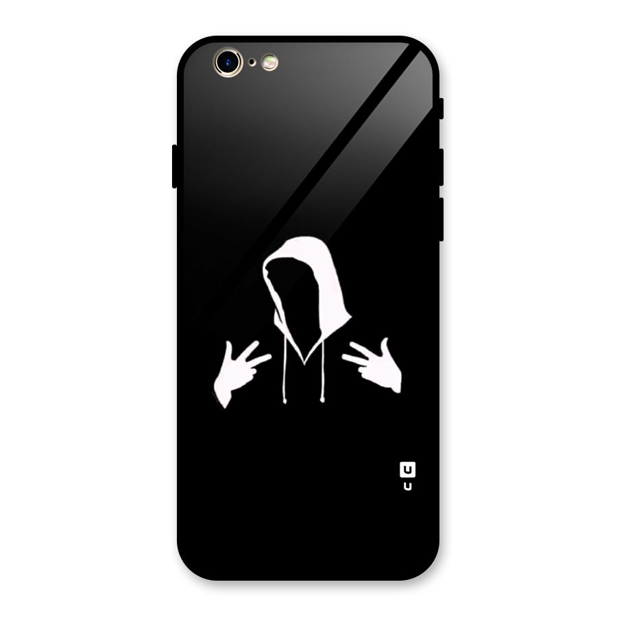 Cool Hoodie Silhouette Glass Back Case for iPhone 6 6S