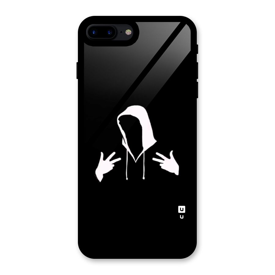Cool Hoodie Silhouette Glass Back Case for iPhone 7 Plus