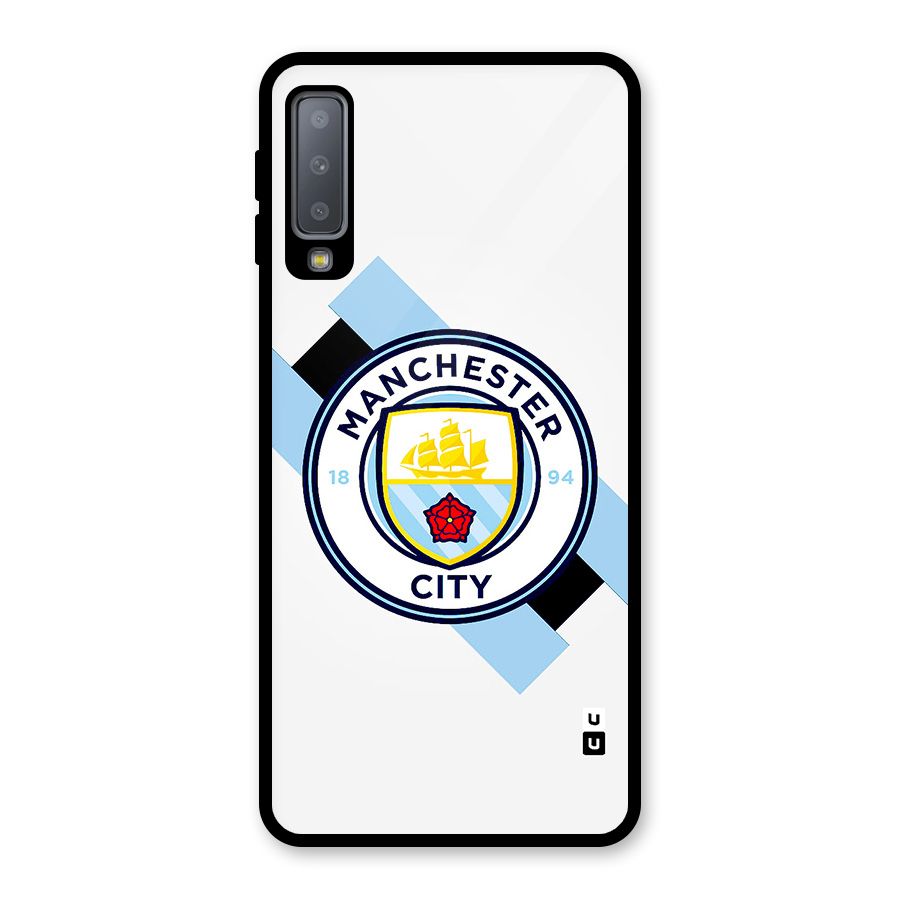 Cool Manchester City Glass Back Case for Galaxy A7 (2018)