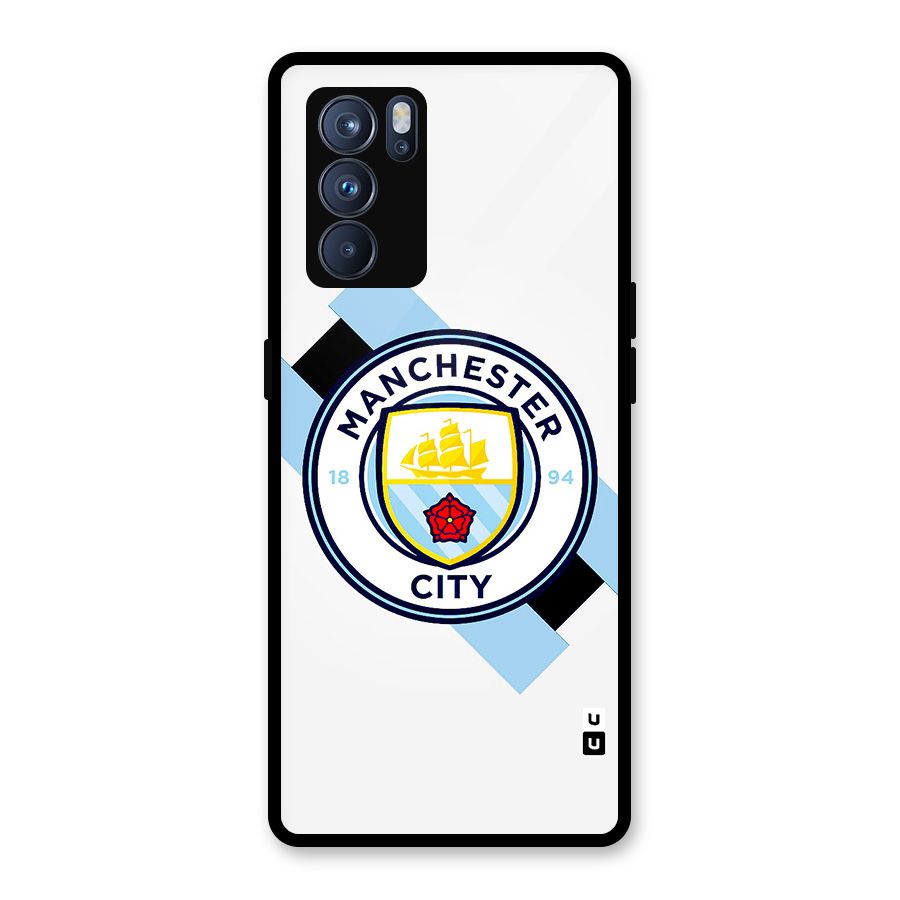 Cool Manchester City Glass Back Case for Oppo Reno6 Pro 5G