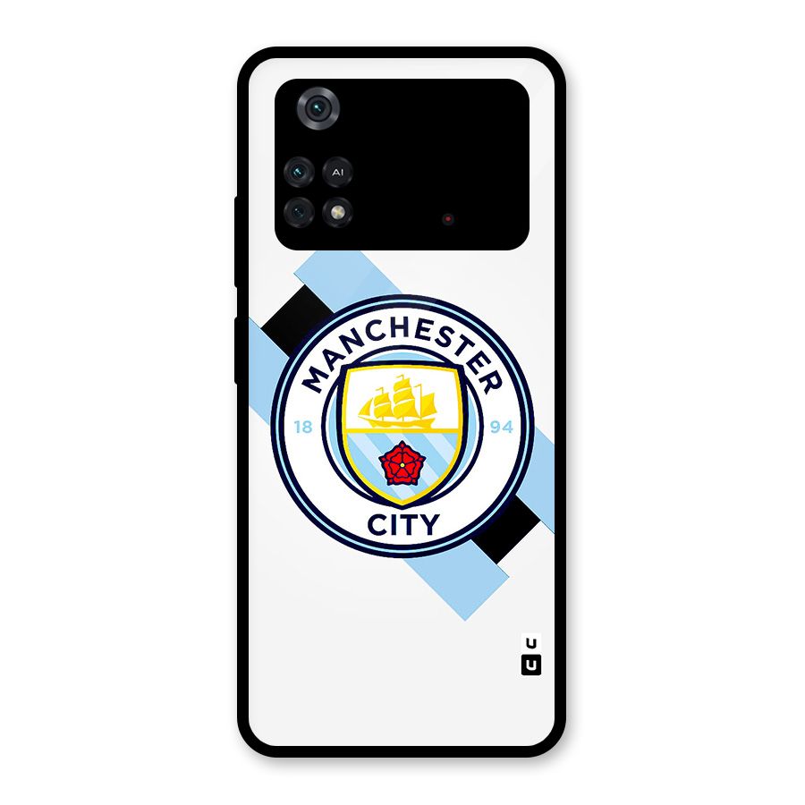 Cool Manchester City Glass Back Case for Poco M4 Pro 4G