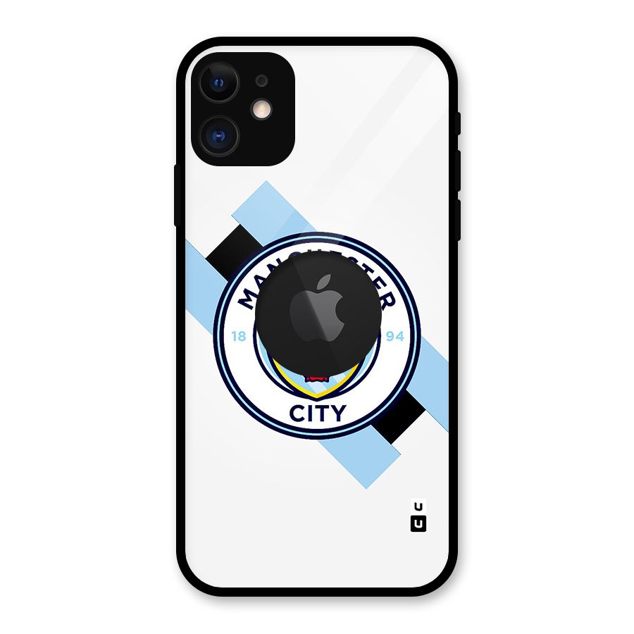 Cool Manchester City Glass Back Case for iPhone 11 Logo Cut