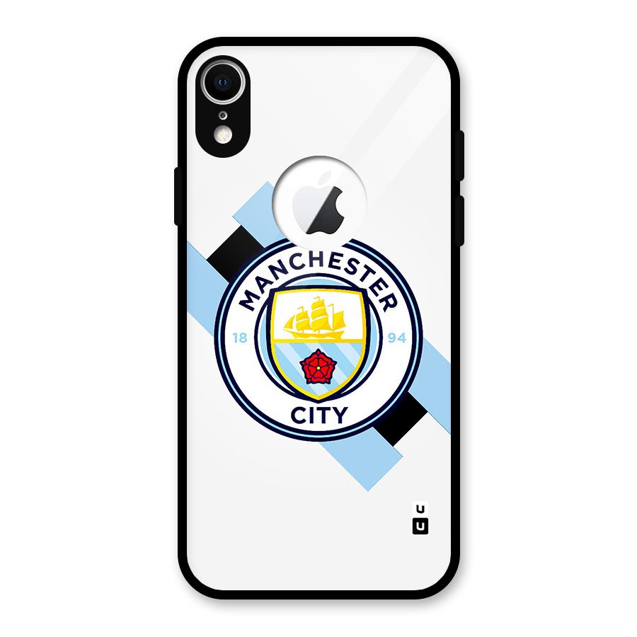 Cool Manchester City Glass Back Case for iPhone XR Logo Cut