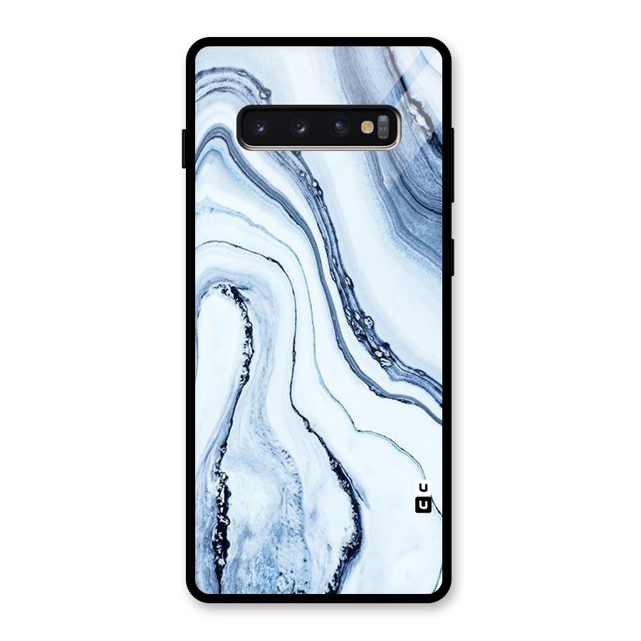 Cool Marble Style (Printed) Glass Back Case for Galaxy S10 Plus