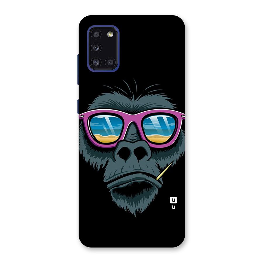 Cool Monkey Beach Sunglasses Back Case for Galaxy A31