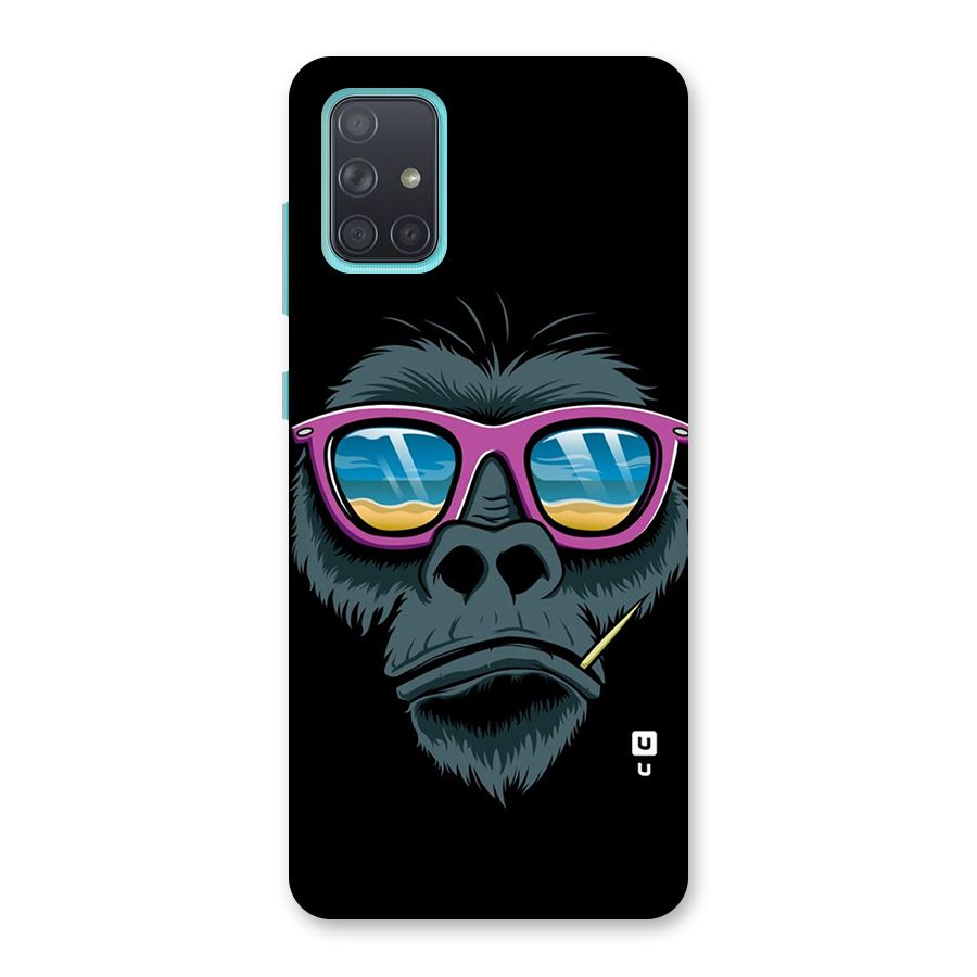 Cool Monkey Beach Sunglasses Back Case for Galaxy A71