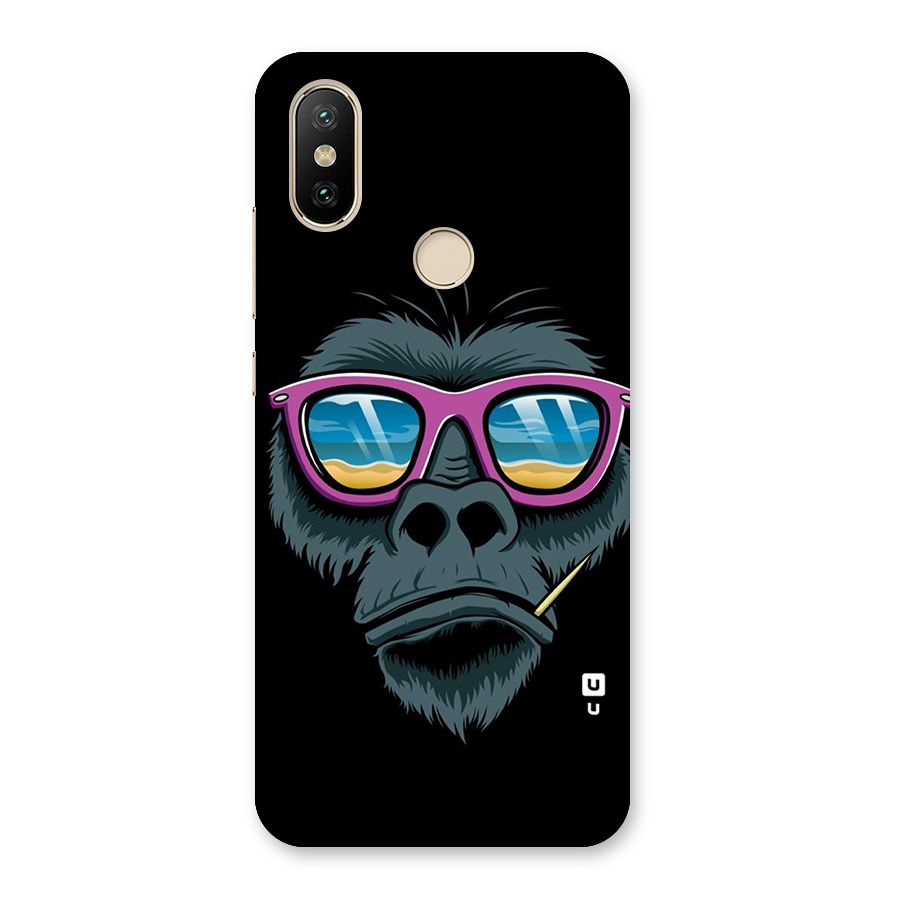 Cool Monkey Beach Sunglasses Back Case for Mi A2