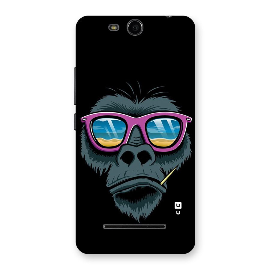 Cool Monkey Beach Sunglasses Back Case for Micromax Canvas Juice 3 Q392