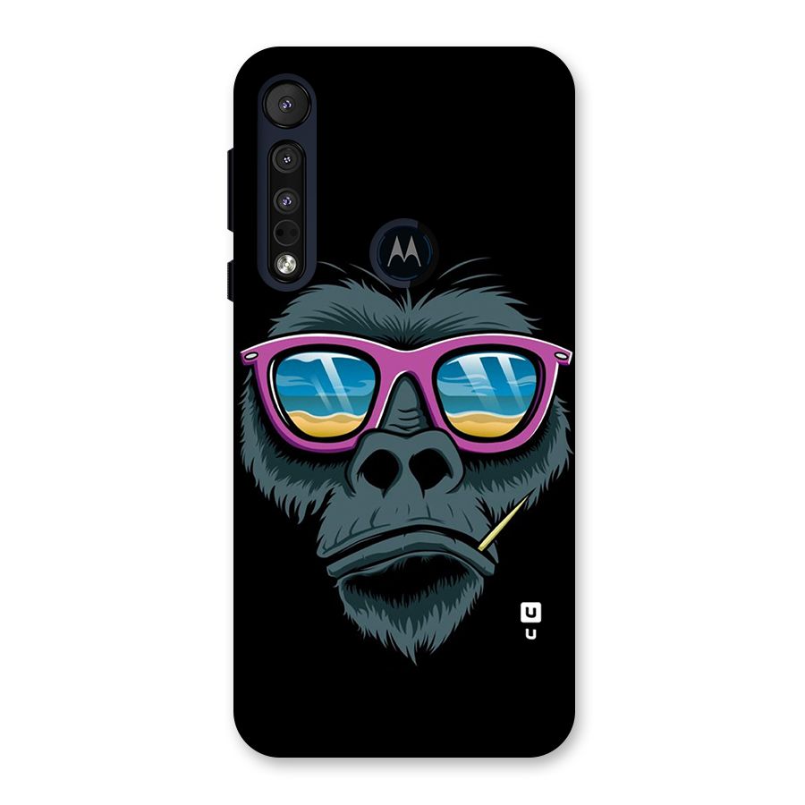 Cool Monkey Beach Sunglasses Back Case for Motorola One Macro