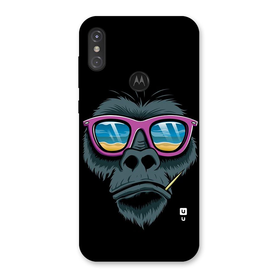 Cool Monkey Beach Sunglasses Back Case for Motorola One Power