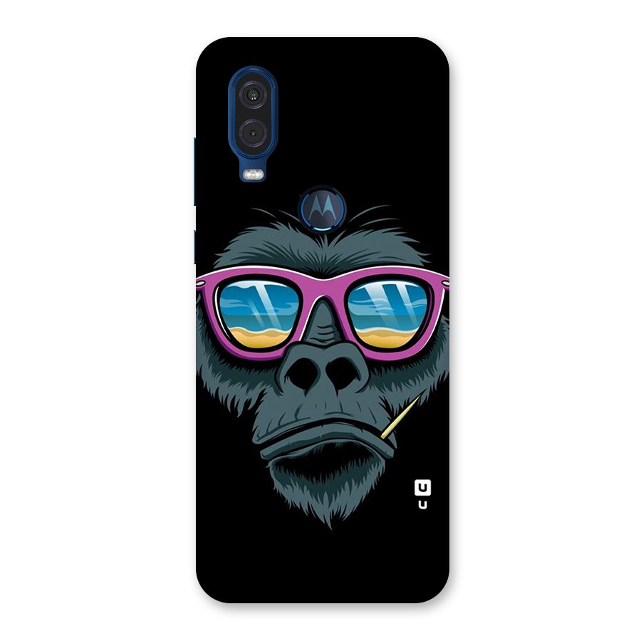 Cool Monkey Beach Sunglasses Back Case for Motorola One Vision