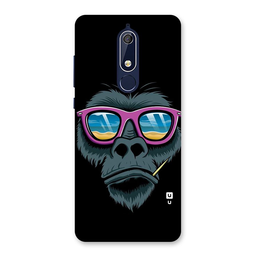 Cool Monkey Beach Sunglasses Back Case for Nokia 5.1