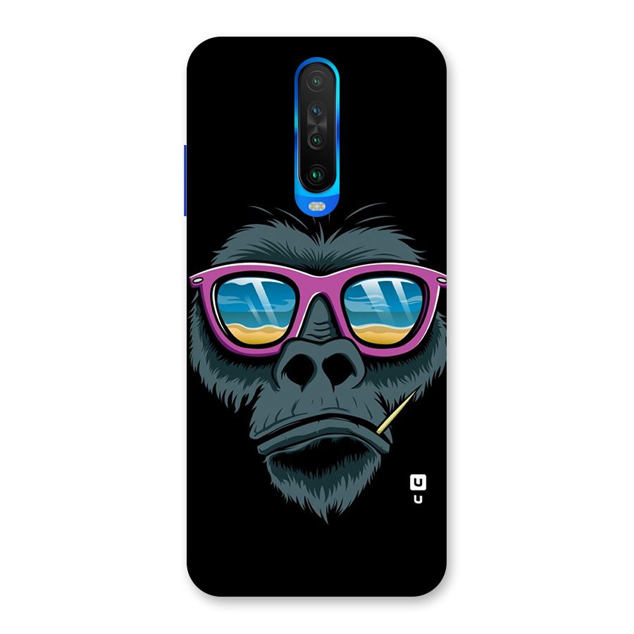 Cool Monkey Beach Sunglasses Back Case for Poco X2