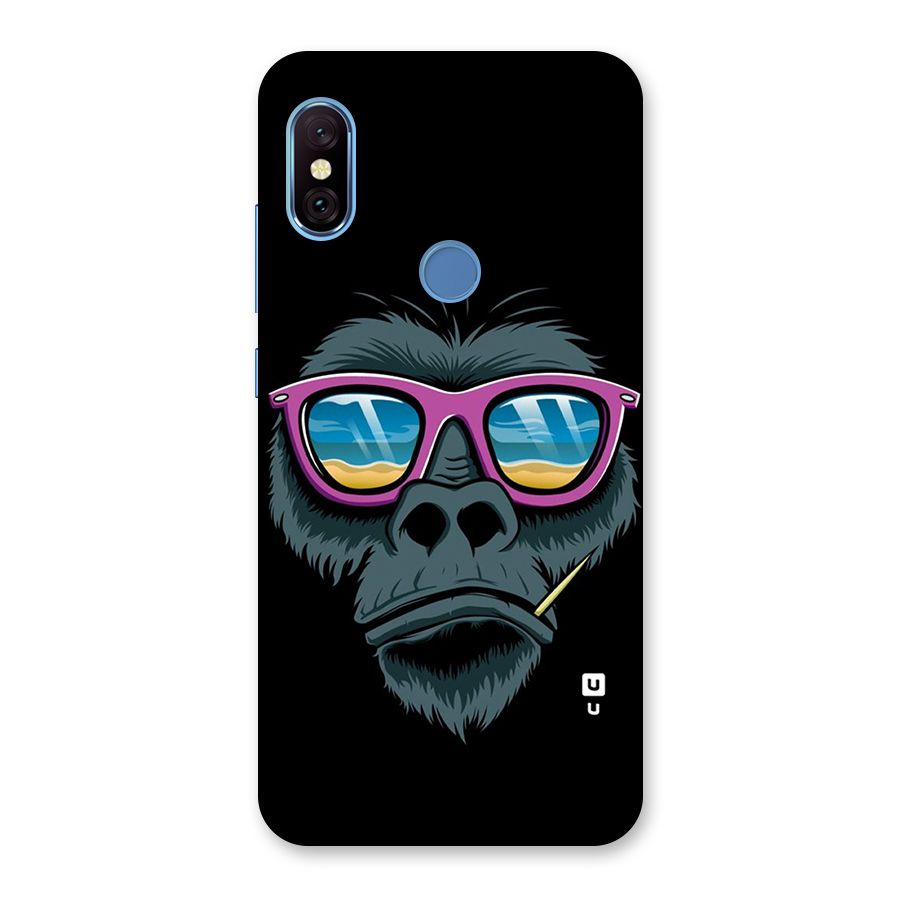Cool Monkey Beach Sunglasses Back Case for Redmi Note 6 Pro