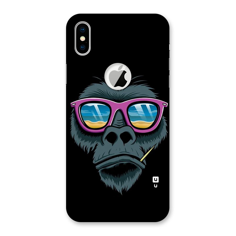 Cool Monkey Beach Sunglasses Back Case for iPhone XS Logo Cut