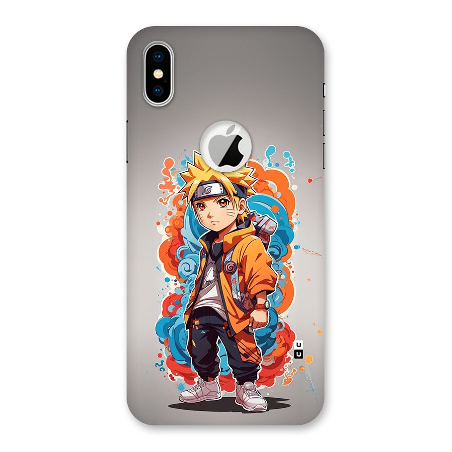 Cool Naruto Uzumaki Back Case for iPhone XS Logo Cut