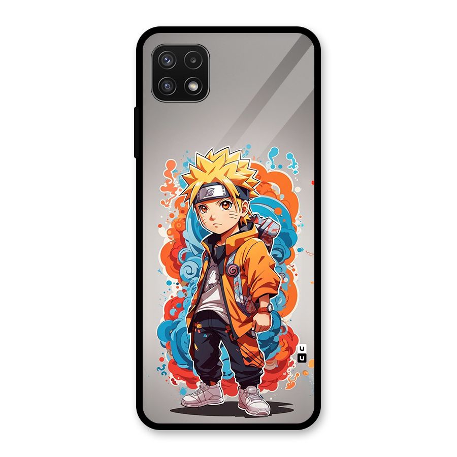 Cool Naruto Uzumaki Glass Back Case for Galaxy A22 5G