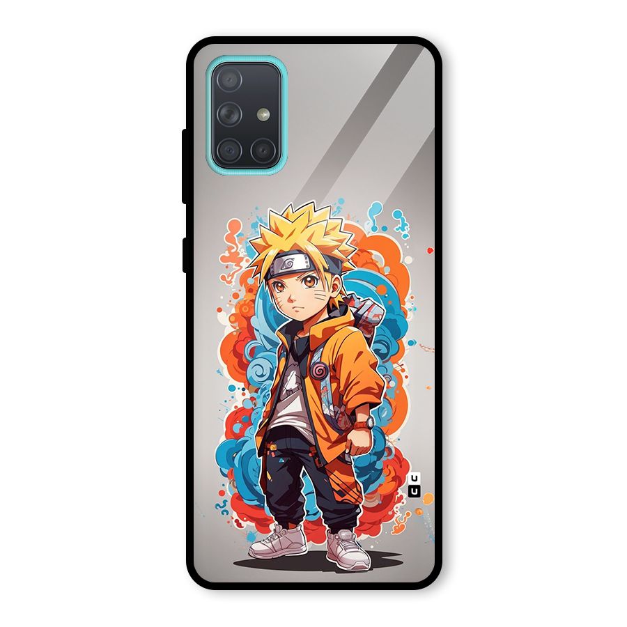 Cool Naruto Uzumaki Glass Back Case for Galaxy A71