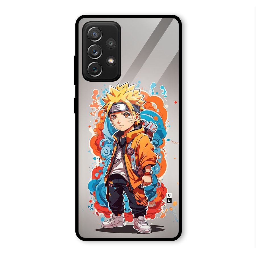Cool Naruto Uzumaki Glass Back Case for Galaxy A72