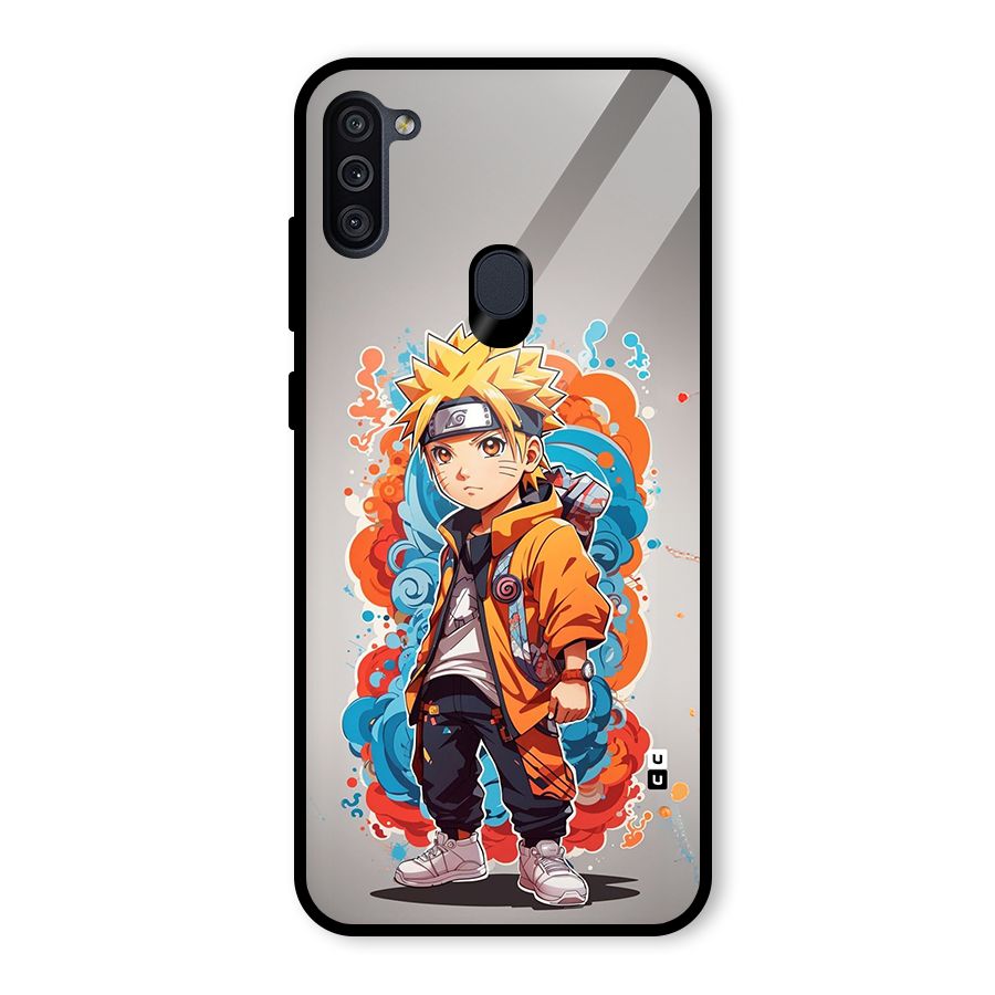Cool Naruto Uzumaki Glass Back Case for Galaxy M11