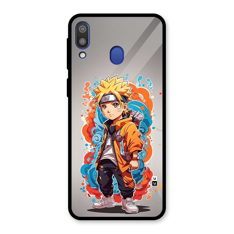 Cool Naruto Uzumaki Glass Back Case for Galaxy M20
