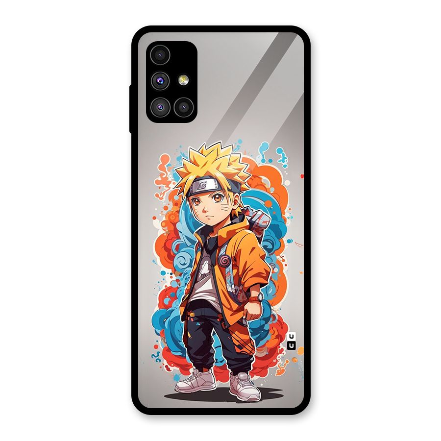Cool Naruto Uzumaki Glass Back Case for Galaxy M51