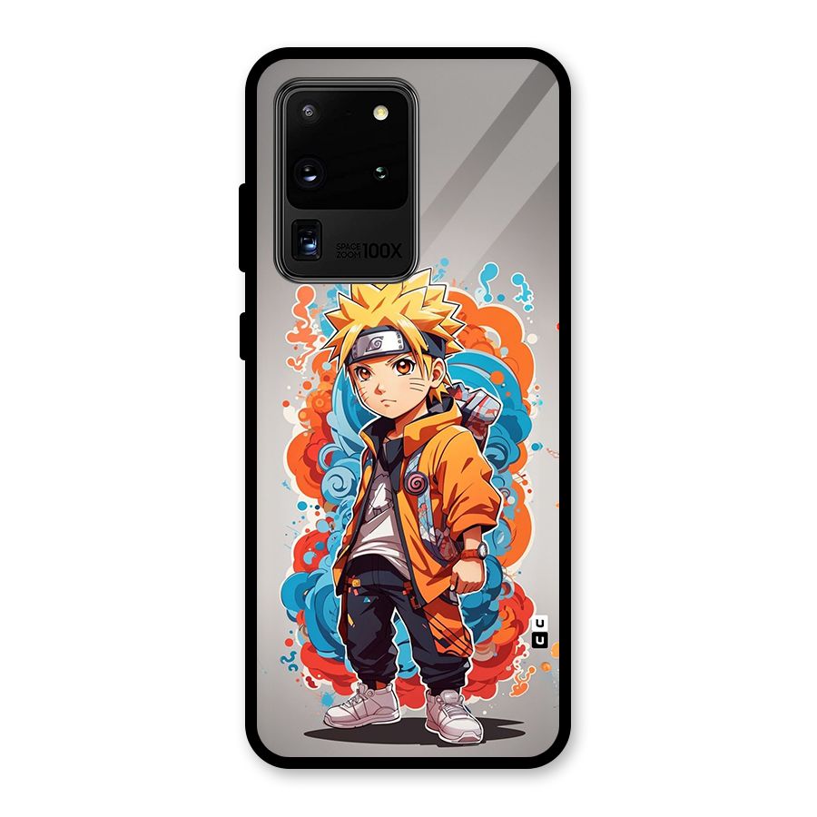 Cool Naruto Uzumaki Glass Back Case for Galaxy S20 Ultra