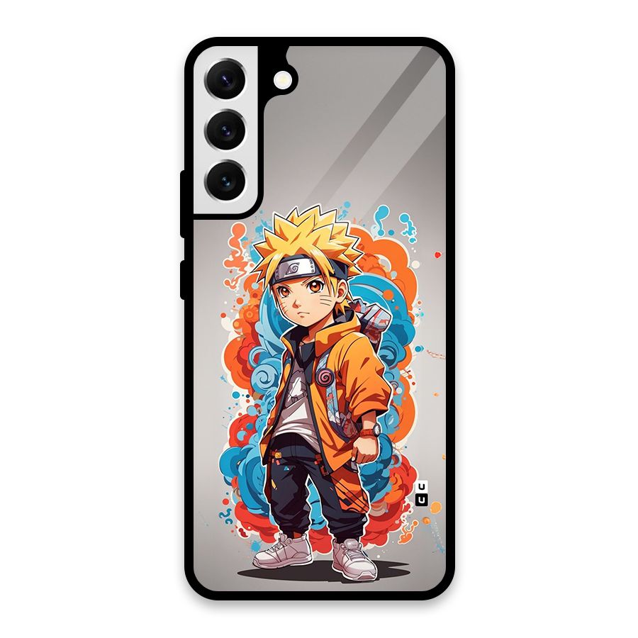 Cool Naruto Uzumaki Glass Back Case for Galaxy S22 Plus 5G