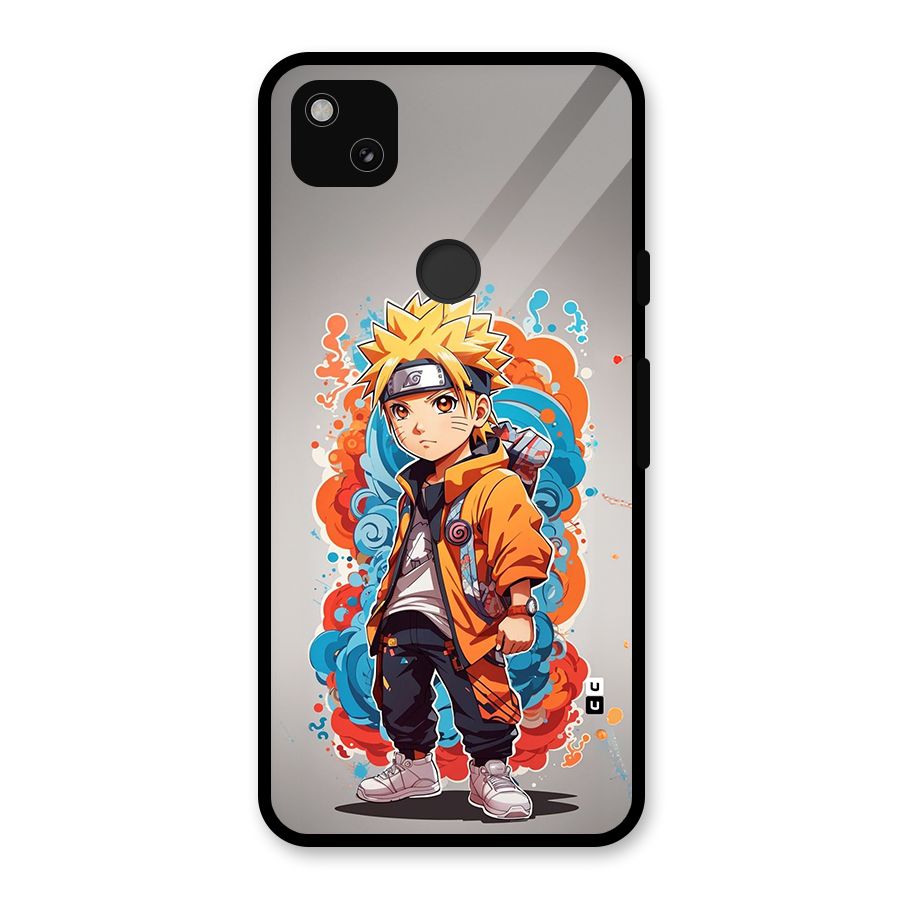 Cool Naruto Uzumaki Glass Back Case for Google Pixel 4a