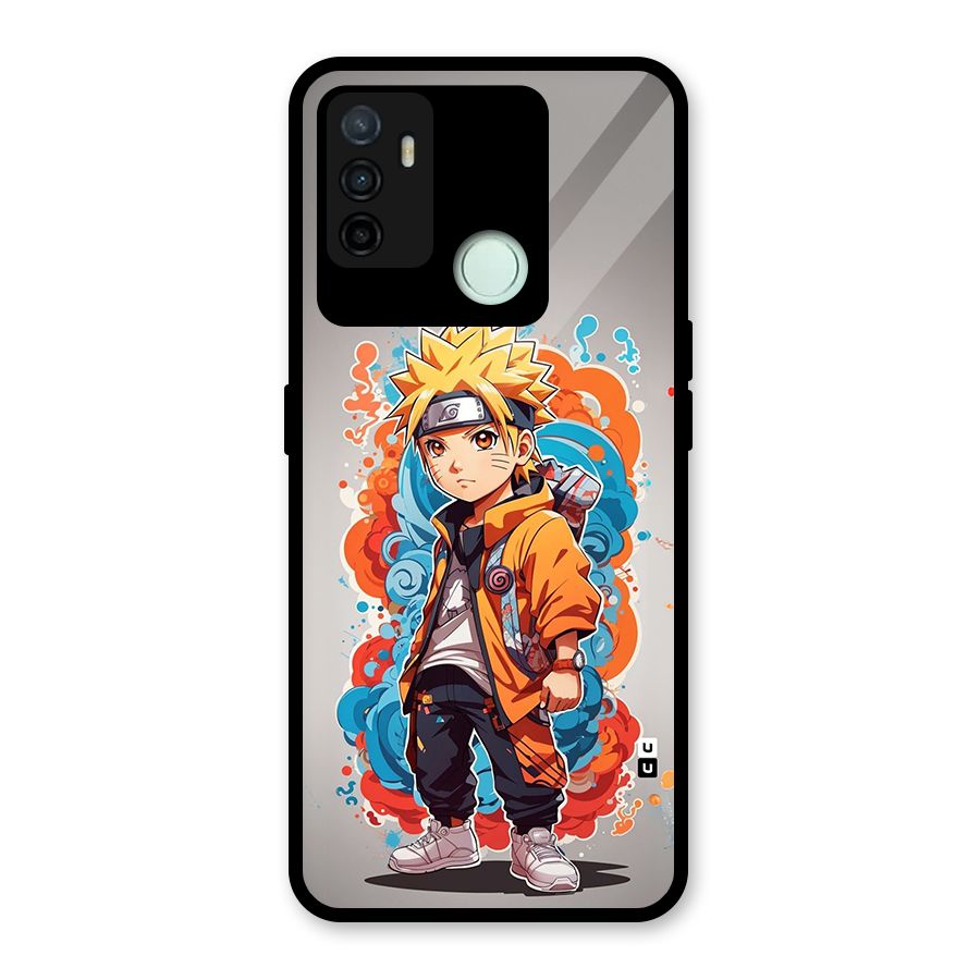 Cool Naruto Uzumaki Glass Back Case for Oppo A53