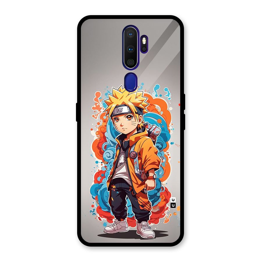 Cool Naruto Uzumaki Glass Back Case for Oppo A9 (2020)