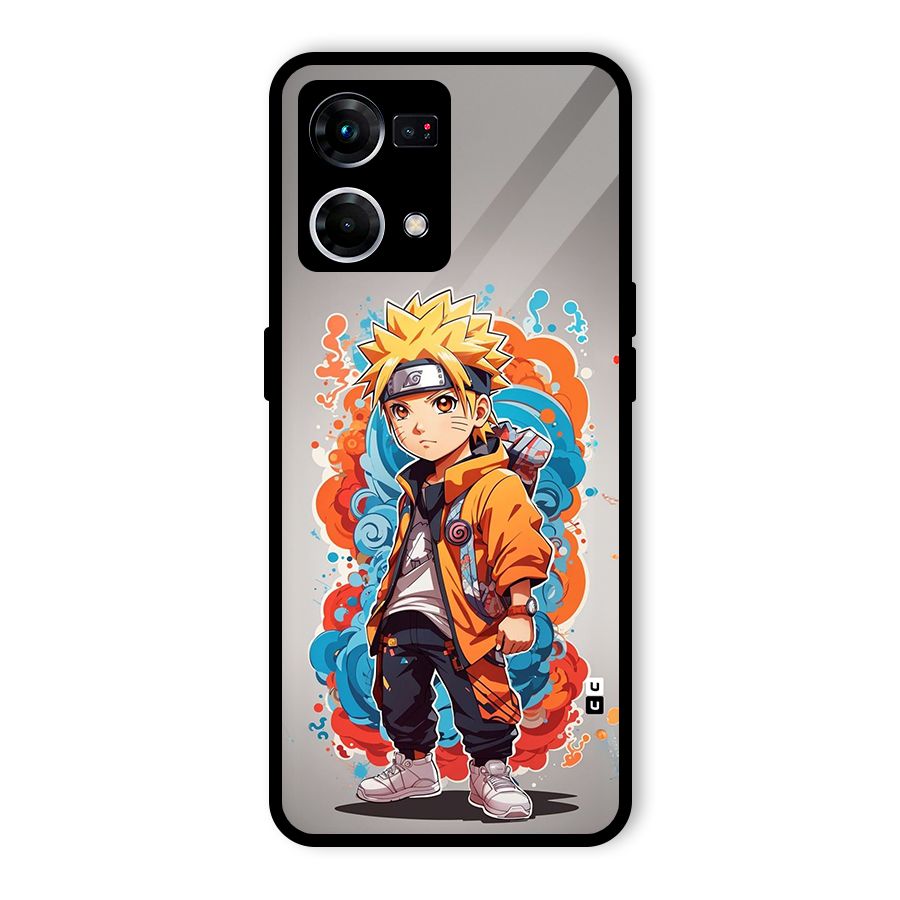 Cool Naruto Uzumaki Glass Back Case for Oppo F21s Pro 4G