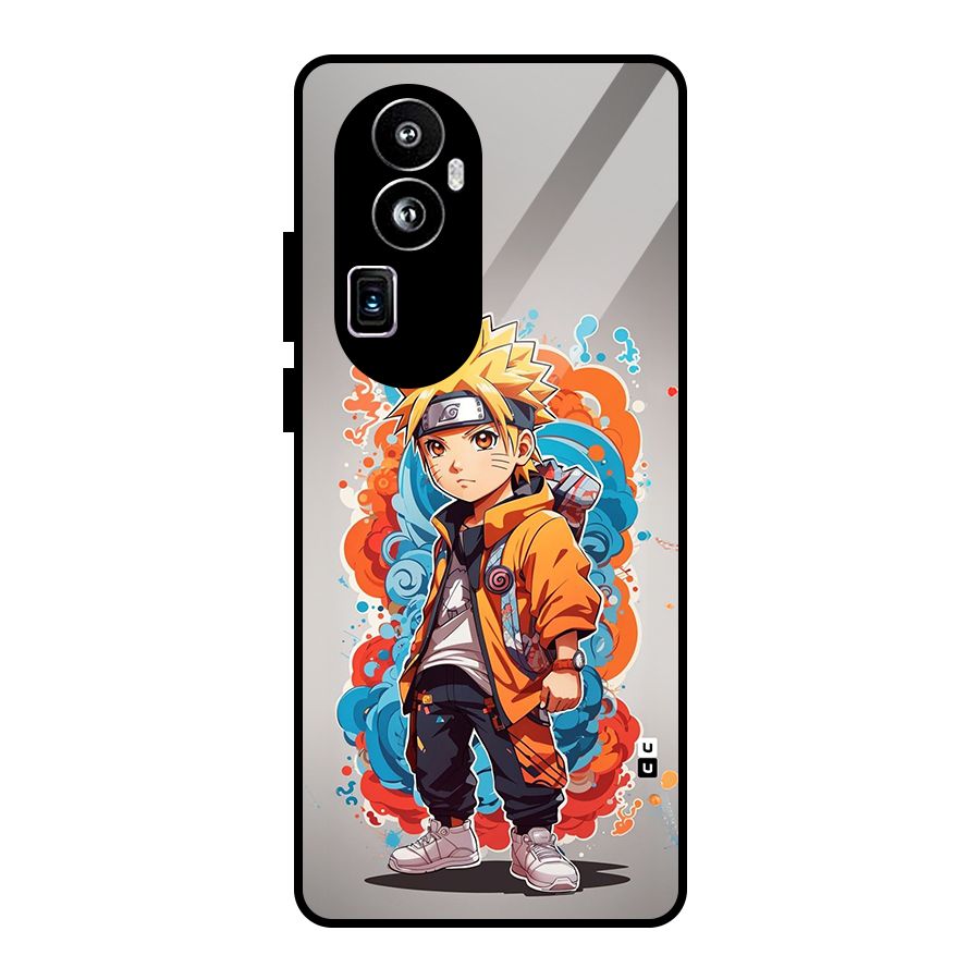 Cool Naruto Uzumaki Glass Back Case for Oppo Reno10 Pro Plus