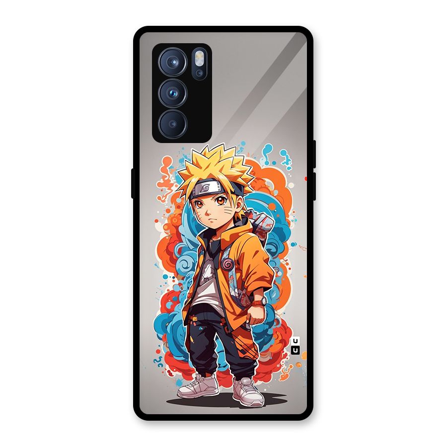 Cool Naruto Uzumaki Glass Back Case for Oppo Reno6 Pro 5G