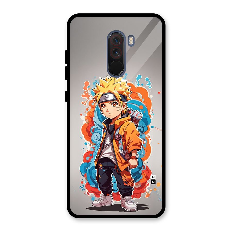 Cool Naruto Uzumaki Glass Back Case for Poco F1