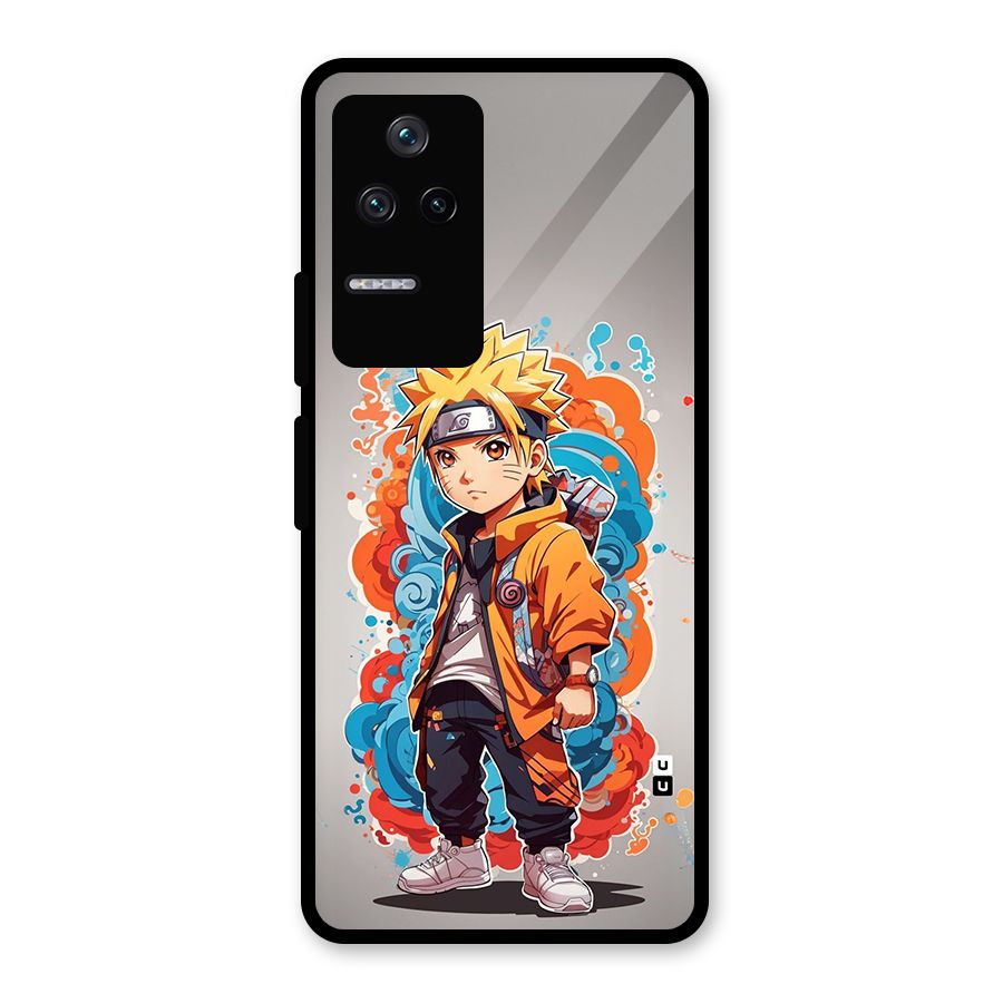 Cool Naruto Uzumaki Glass Back Case for Poco F4 5G