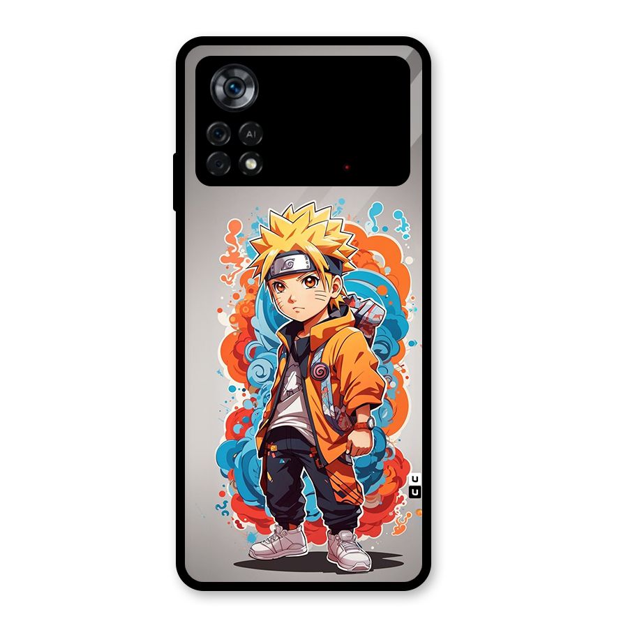 Cool Naruto Uzumaki Glass Back Case for Poco X4 Pro 5G