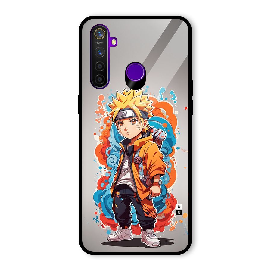 Cool Naruto Uzumaki Glass Back Case for Realme 5 Pro