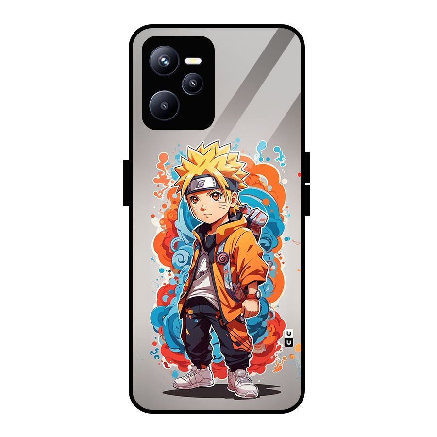Cool Naruto Uzumaki Glass Back Case for Realme C35
