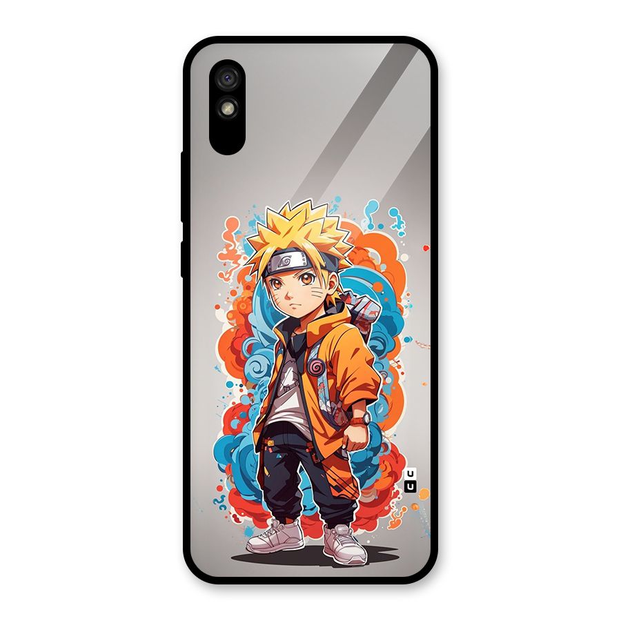 Cool Naruto Uzumaki Glass Back Case for Redmi 9i